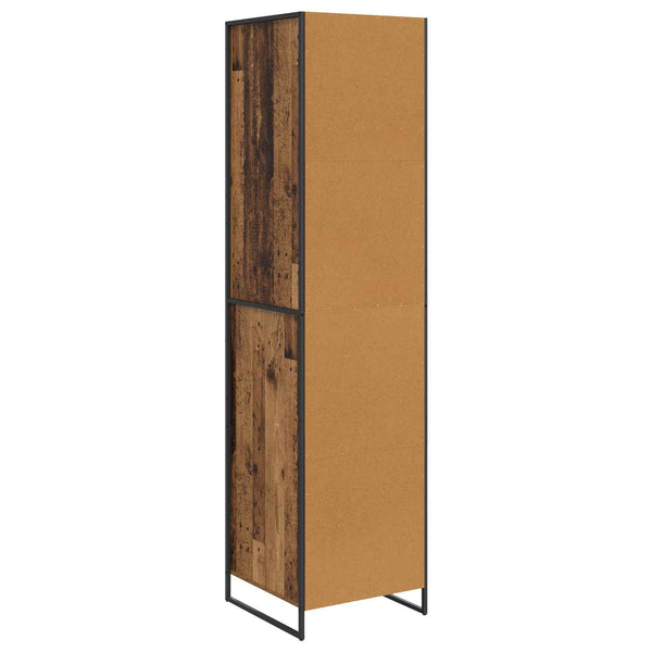 vidaXL Wardrobe with Door 2 pcs Reclaimed Wood 50 x 50 x 200 cm Engineered Wood