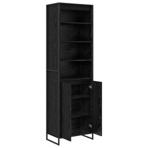 vidaXL Highboards Black Oak Look 60 x 36 x 200 cm