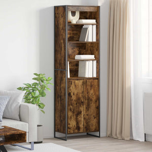vidaXL Tall Cabinets Smoke Oak 60 x 36 x 200 cm Engineered Wood