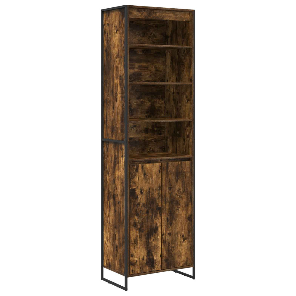 vidaXL Tall Cabinets Smoke Oak 60 x 36 x 200 cm Engineered Wood