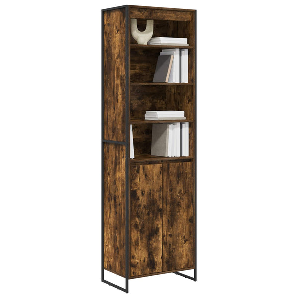 vidaXL Tall Cabinets Smoke Oak 60 x 36 x 200 cm Engineered Wood
