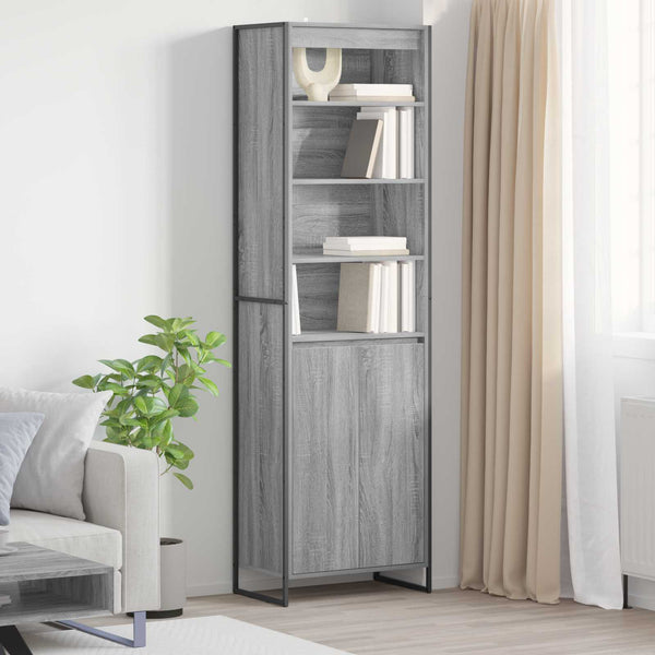 vidaXL Tall Cabinets Sonoma Grey 60 x 36 x 200 cm Engineered Wood