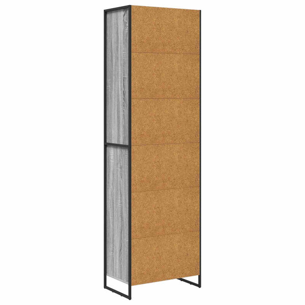 vidaXL Tall Cabinets Sonoma Grey 60 x 36 x 200 cm Engineered Wood
