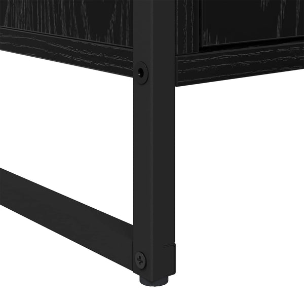 vidaXL Sideboard 2 pcs Black Oak Look 81 x 36 x 150.5 cm