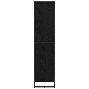 vidaXL Sideboard 2 pcs Black Oak Look 81 x 36 x 150.5 cm