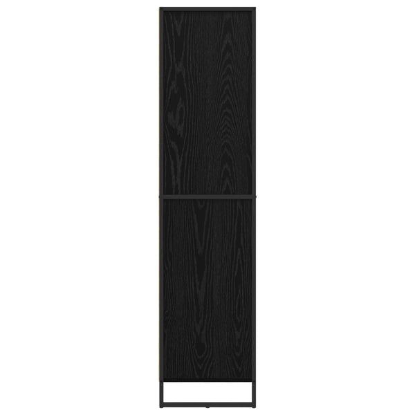 vidaXL Sideboard 2 pcs Black Oak Look 81 x 36 x 150.5 cm