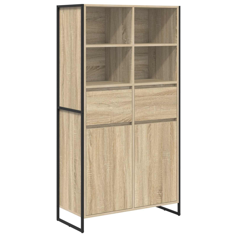 vidaXL Sideboard 2 pcs Sonoma 81 x 36 x 150.5 cm Engineered Wood