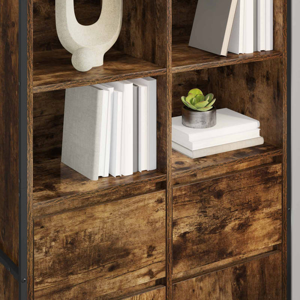 vidaXL Sideboard 2 pcs Smoked Oak 81 x 36 x 150.5 cm Engineered Wood