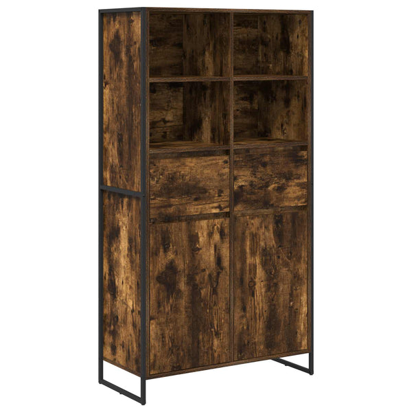 vidaXL Sideboard 2 pcs Smoked Oak 81 x 36 x 150.5 cm Engineered Wood