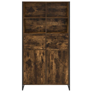 vidaXL Sideboard 2 pcs Smoked Oak 81 x 36 x 150.5 cm Engineered Wood
