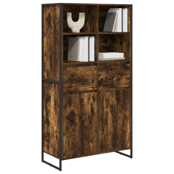 vidaXL Sideboard 2 pcs Smoked Oak 81 x 36 x 150.5 cm Engineered Wood