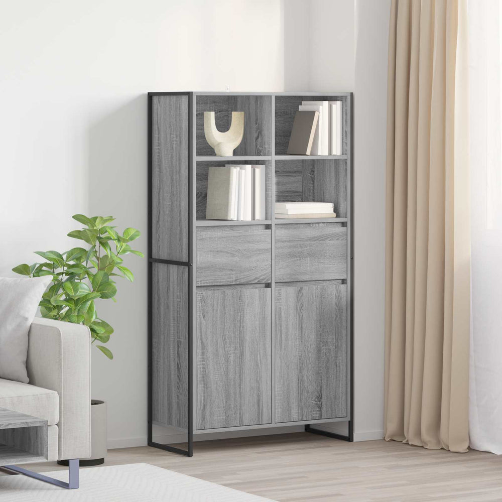 vidaXL Sideboard 2 pcs Sonoma Grey 81 x 36 x 150.5 cm Engineered Wood