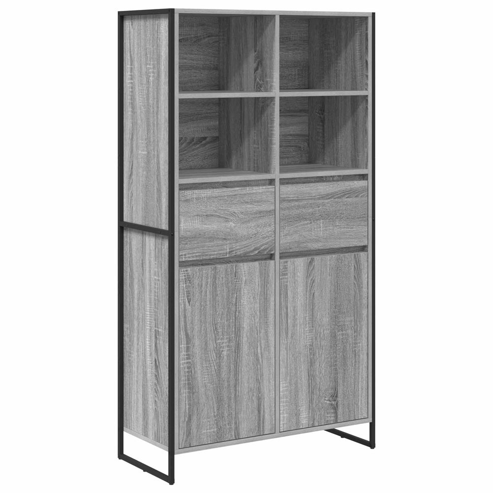 vidaXL Sideboard 2 pcs Sonoma Grey 81 x 36 x 150.5 cm Engineered Wood