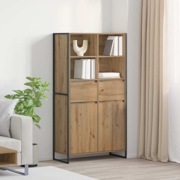 vidaXL Sideboard 2 pcs Craft Oak 81 x 36 x 150.5 cm
