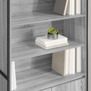 Hoher Schrank Grau Sonoma 79x36x200 cm