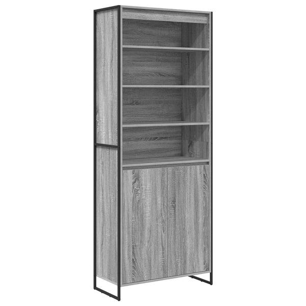 Hoher Schrank Grau Sonoma 79x36x200 cm