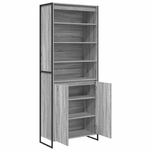 Hoher Schrank Grau Sonoma 79x36x200 cm