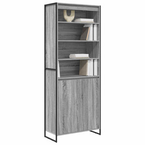 Hoher Schrank Grau Sonoma 79x36x200 cm