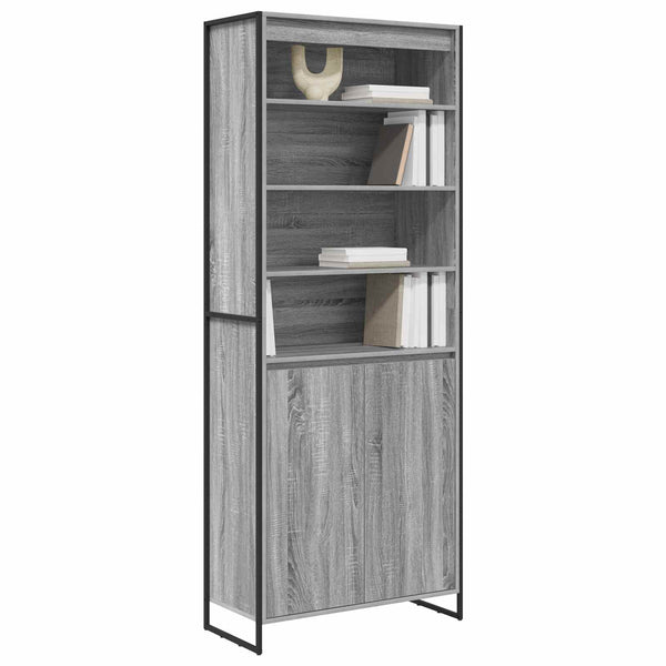 Hoher Schrank Grau Sonoma 79x36x200 cm