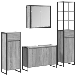 Badezimmermöbel Set Grau Sonoma