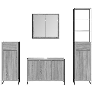 Badezimmermöbel Set Grau Sonoma