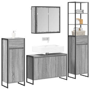 Badezimmermöbel Set Grau Sonoma