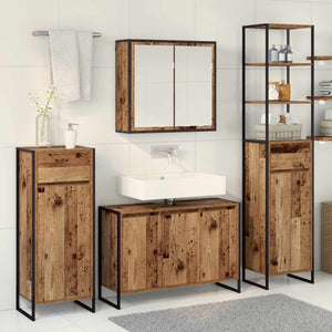 Badezimmermöbel Set Altholz Optik
