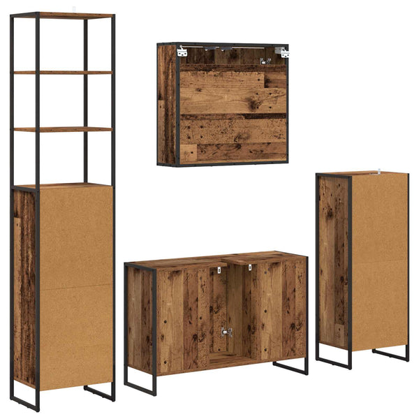 Badezimmermöbel Set Altholz Optik