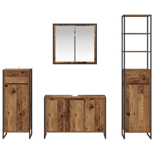 Badezimmermöbel Set Altholz Optik