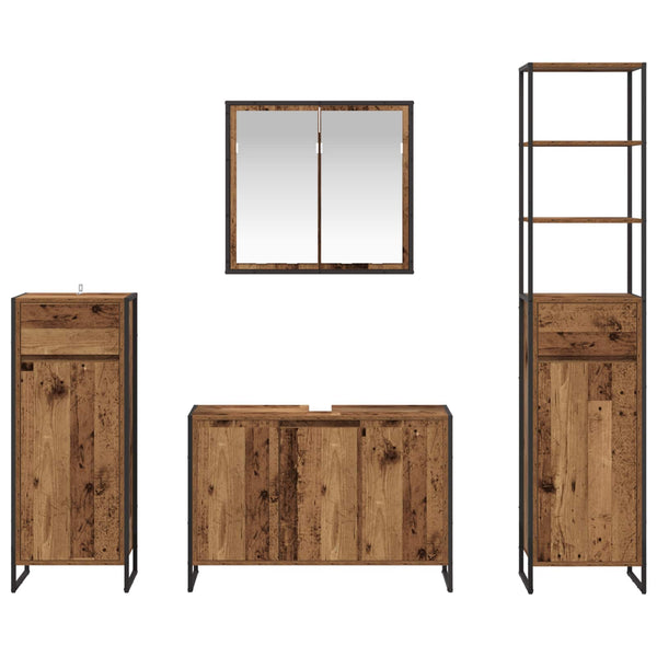 Badezimmermöbel Set Altholz Optik