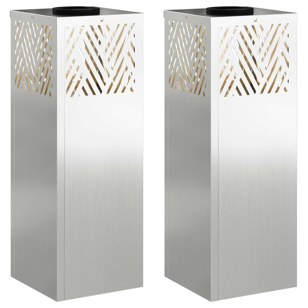 Solar LED Wegleuchten Silber 2er Set