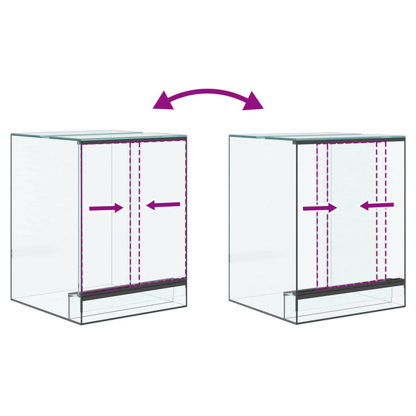 vidaXL Terrarium with Storage Transparent 30 x 30 x 40 cm Glass