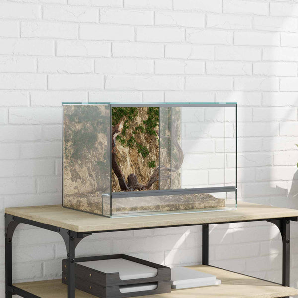 vidaXL Terrarium with Storage Transparent 40 x 30 x 30 cm Glass