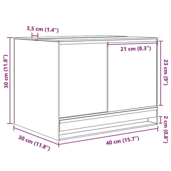 vidaXL Terrarium with Storage Transparent 40 x 30 x 30 cm Glass