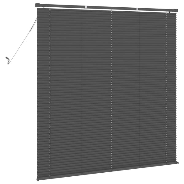 Silbergraue PVC Jalousie 150 x 130 cm