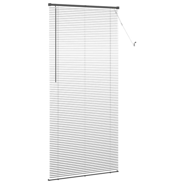Silbergraue PVC Jalousie 213 x 90 cm