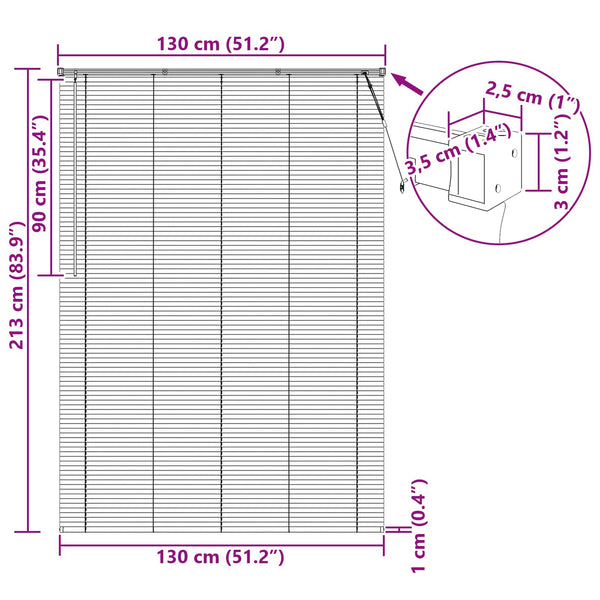 Silber Graue PVC Jalousie 213 x 130 cm