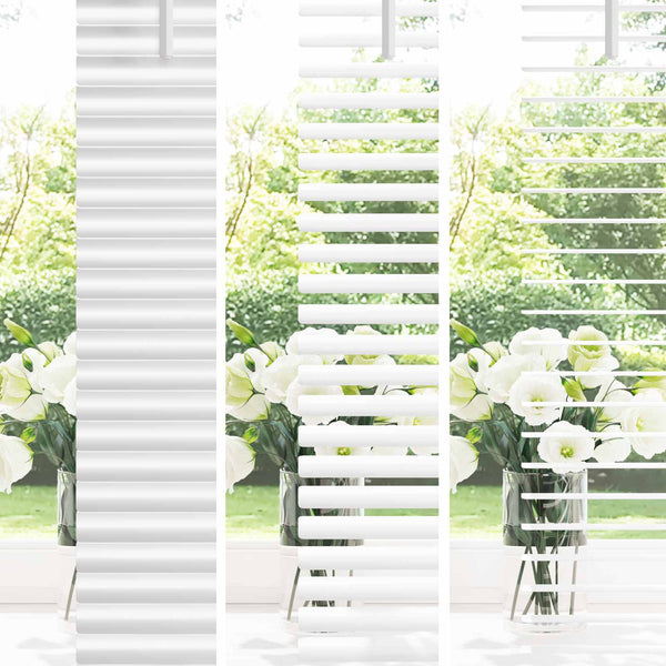 Weiße PVC Jalousie 150 x 50 cm