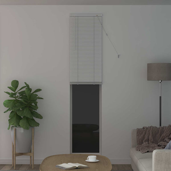 Weiße PVC Jalousie 213 x 60 cm