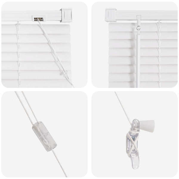 vidaXL Venetian Blind White 213 x 100 cm PVC