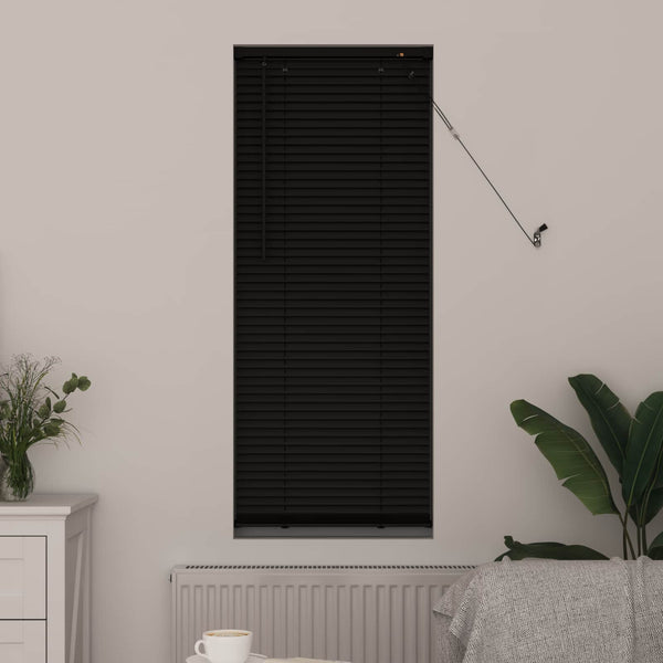 vidaXL Venetian Blind Black 150 x 40 cm PVC