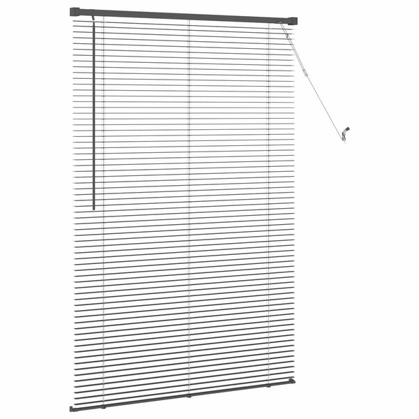 vidaXL Venetian Blind Black 150 x 100 cm PVC