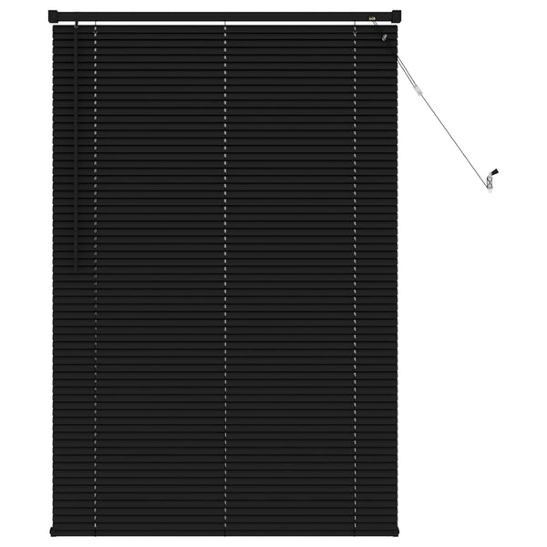 vidaXL Venetian Blind Black 150 x 100 cm PVC