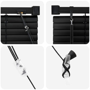 vidaXL Venetian Blind Black 150 x 120 cm PVC