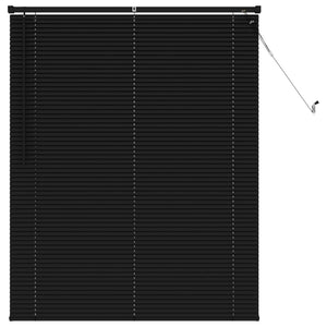 vidaXL Venetian Blind Black 150 x 120 cm PVC