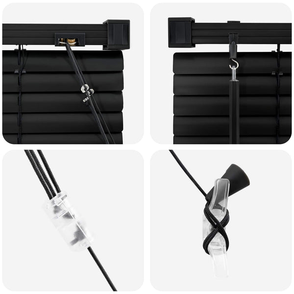 vidaXL Venetian Blind Black 150 x 160 cm PVC