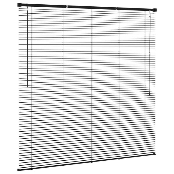 vidaXL Venetian Blind Black 150 x 160 cm PVC