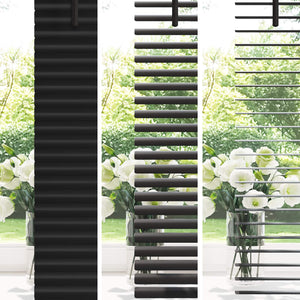 vidaXL Venetian Blind Black 213 x 50 cm PVC