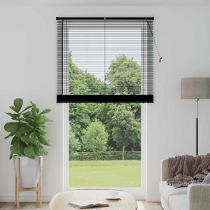 vidaXL Venetian Blind Black 213 x 110 cm PVC