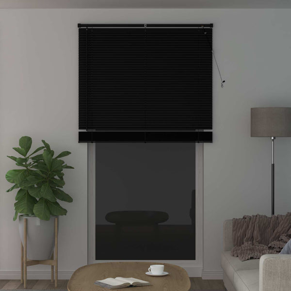vidaXL Venetian Blind Black 213 x 110 cm PVC